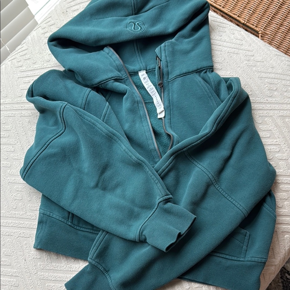 Lululemon green Teal scuba Sweatshirt